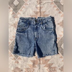Vintage Get! Bareback Western Cut Off Shorts Acid Wash